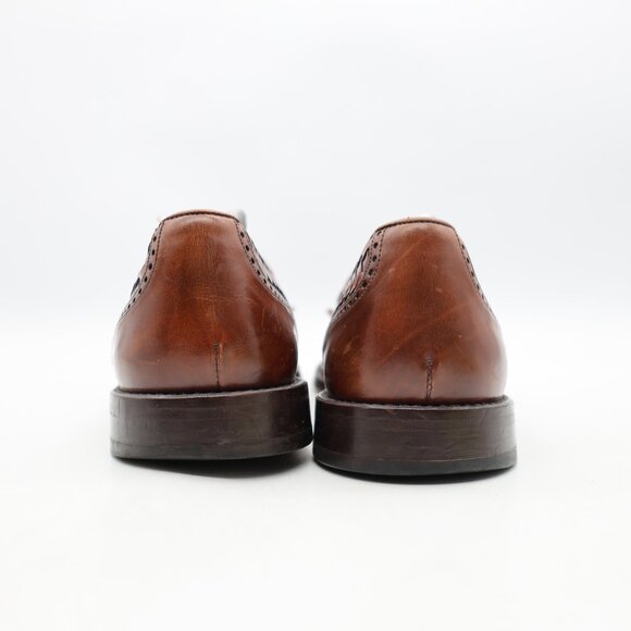 Mezlan Alicante Loafer Tassel Brown Leather Braided Side Men's 13 B Made Spain - Picture 5 of 11